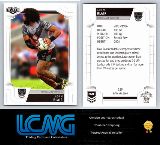 Card #  129 Adam Blair  2020 NRL Elite