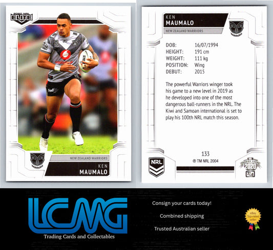 Card #  133 Ken Maumalo  2020 NRL Elite