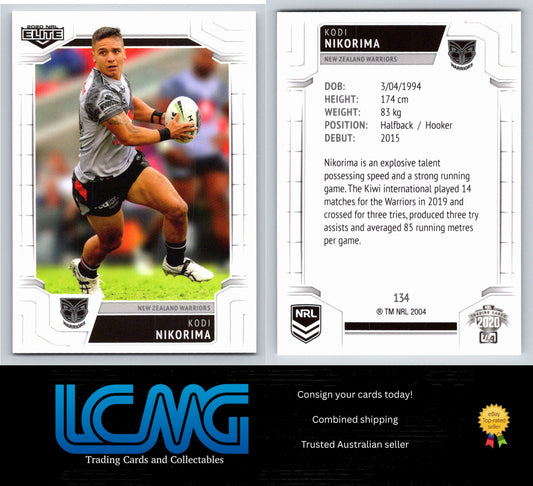 Card #  134 Kodi Nikorima  2020 NRL Elite