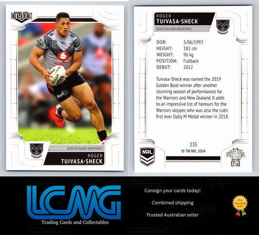 Card #  135 Roger Tuivasa-Sheck  2020 NRL Elite