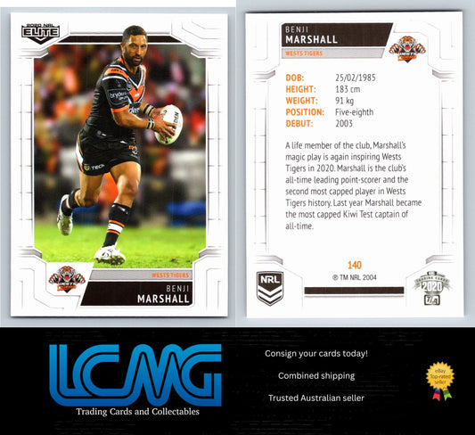Card #  140 Benji Marshall  2020 NRL Elite