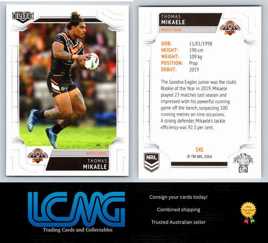 Card #  141 Thomas Mikaele  2020 NRL Elite