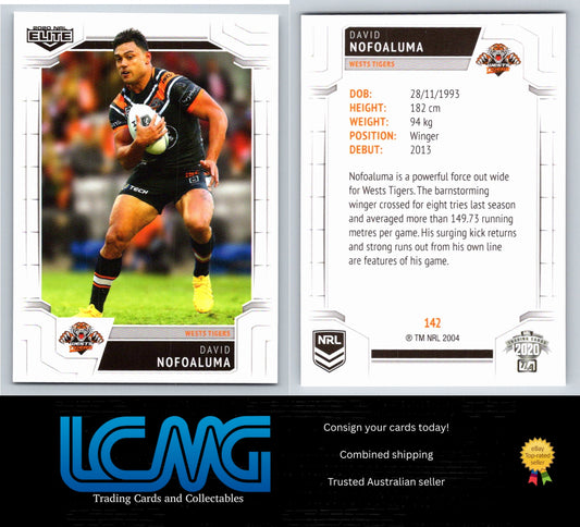 Card #  142 David Nofoaluma  2020 NRL Elite