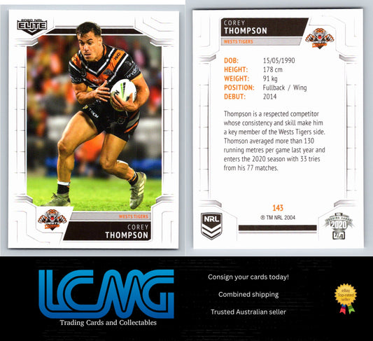Card #  143 Corey Thompson  2020 NRL Elite