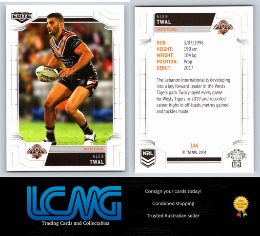 Card #  144 Alex Twal  2020 NRL Elite