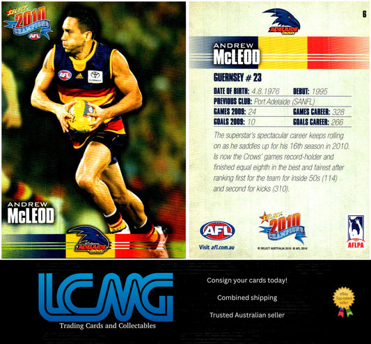 Card #  6 Andrew McLeod  2010 AFL Champions