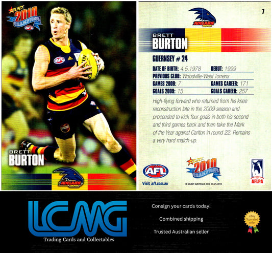 Card #  7 Brett Burton  2010 AFL Champions