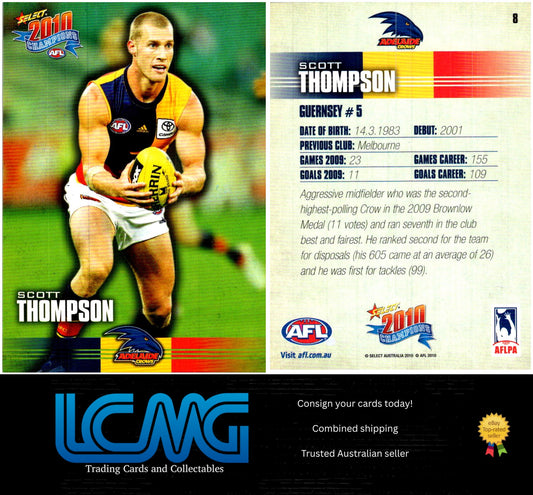 Card #  8 Scott Thompson  2010 AFL Champions