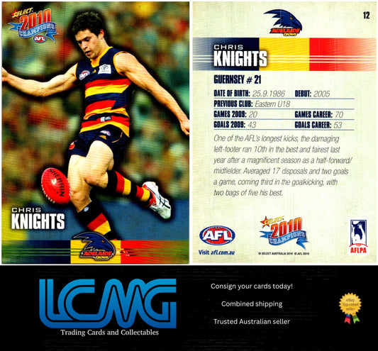 Card #  12 Chris Knights  2010 AFL Champions