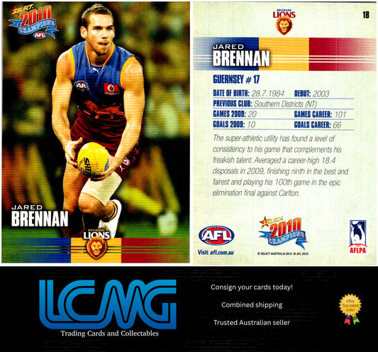 Card #  18 Jared Brennan  2010 AFL Champions