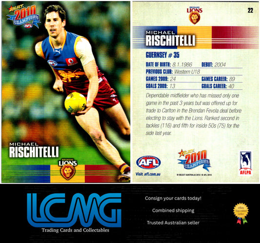 Card #  22 Michael Rischitelli  2010 AFL Champions