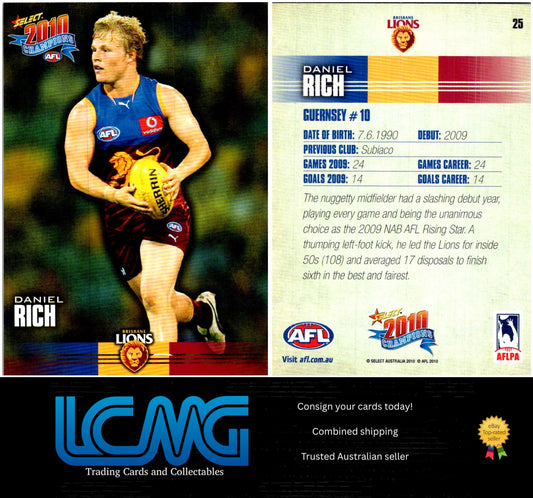 Card #  25 Daniel Rich RC  2010 AFL Champions