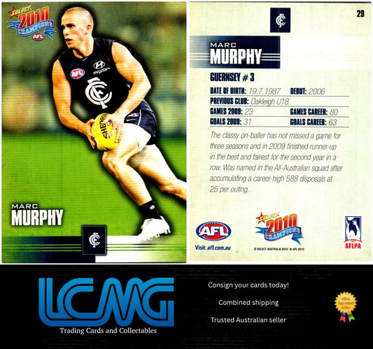 Card #  29 Marc Murphy  2010 AFL Champions