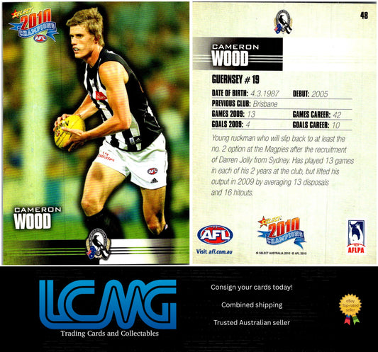 Card #  48 Cameron Wood  2010 AFL Champions