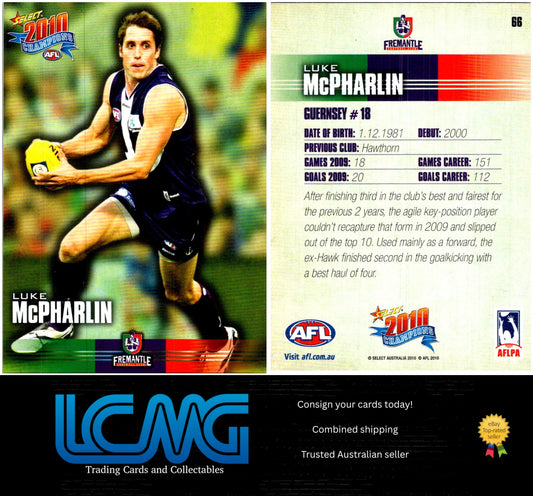 Card #  66 Luke McPharlin  2010 AFL Champions