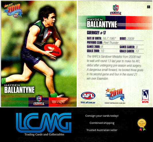 Card #  68 Hayden Ballantyne  2010 AFL Champions