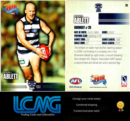 Card #  76 Gary Ablett Jr.  2010 AFL Champions