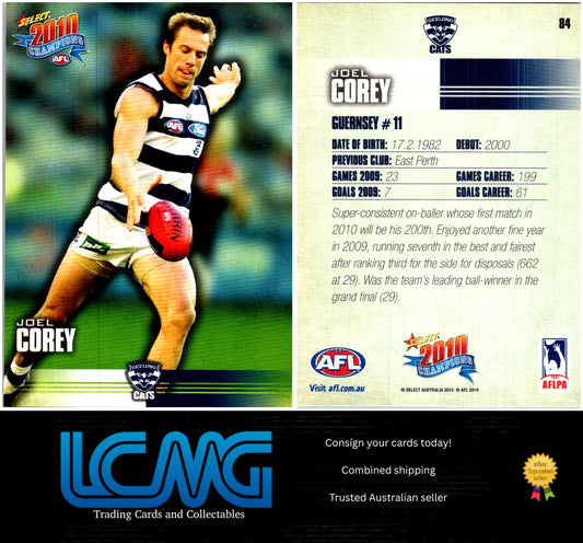 Card #  84 Joel Corey  2010 AFL Champions