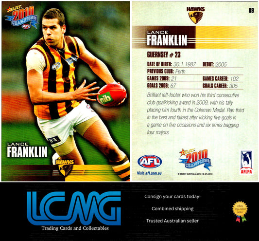 Card #  89 Lance Franklin  2010 AFL Champions