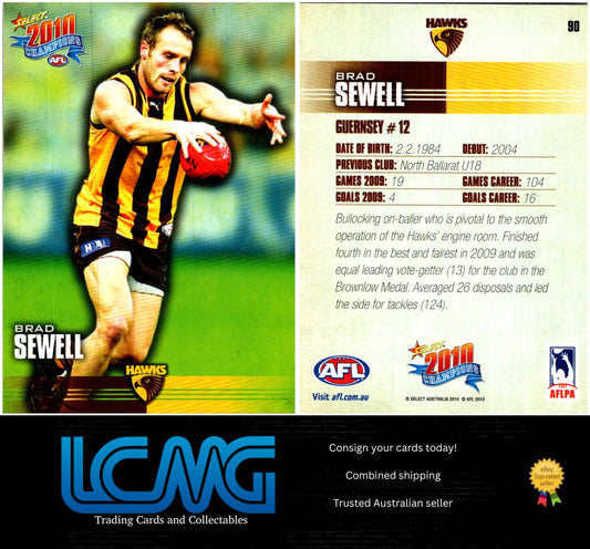 Card #  90 Brad Sewell  2010 AFL Champions