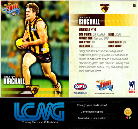 Card #  95 Grant Birchall  2010 AFL Champions