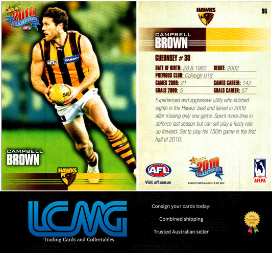 Card #  96 Campbell Brown  2010 AFL Champions