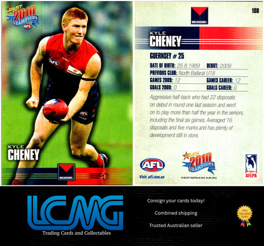 Card #  108 Kyle Cheney  2010 AFL Champions