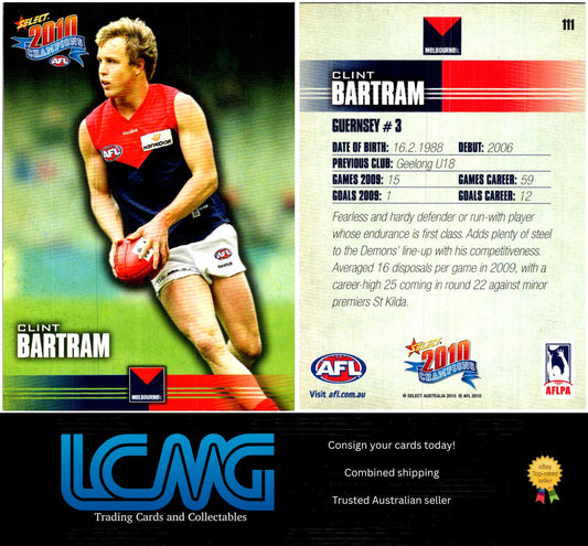 Card #  111 Clint Bartram  2010 AFL Champions