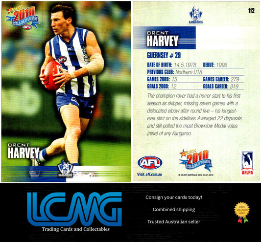 Card #  112 Brent Harvey  2010 AFL Champions