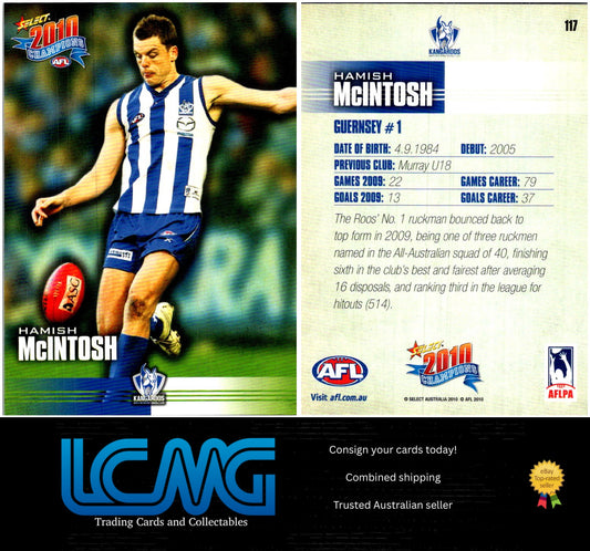 Card #  117 Hamish McIntosh  2010 AFL Champions