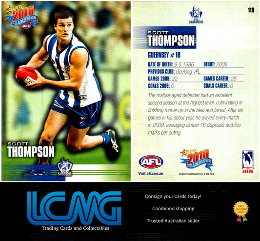 Card #  119 Scott Thompson  2010 AFL Champions