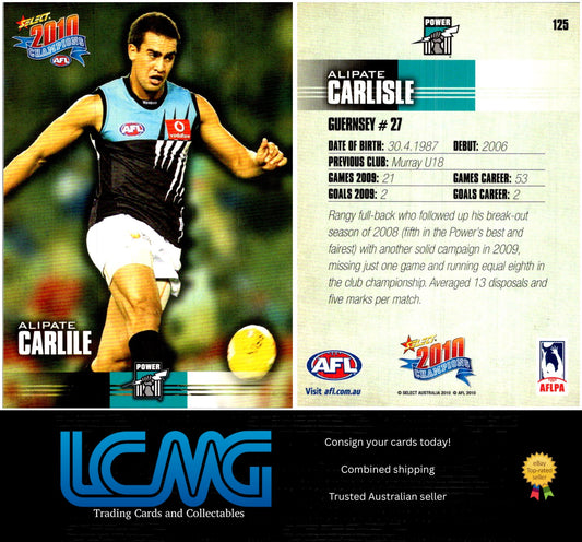 Card #  125 Alipate Carlile  2010 AFL Champions