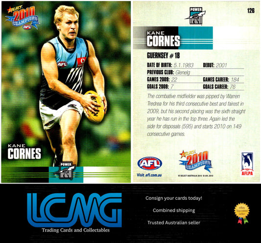 Card #  126 Kane Cornes  2010 AFL Champions
