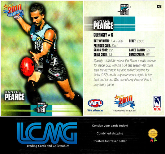 Card #  128 Danyle Pearce  2010 AFL Champions