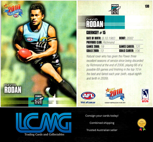 Card #  130 David Rodan  2010 AFL Champions