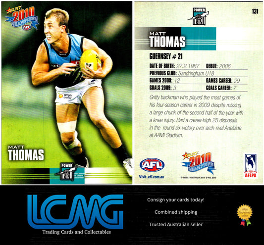Card #  131 Matt Thomas  2010 AFL Champions