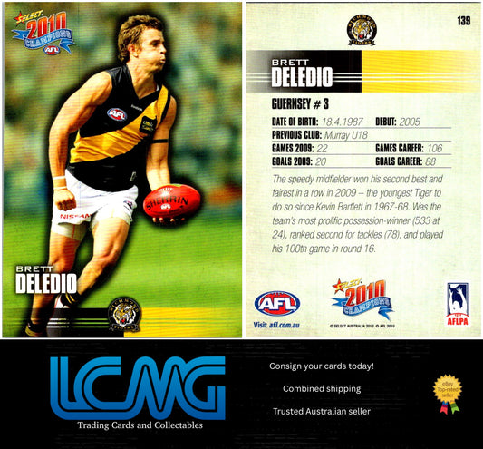 Card #  139 Brett Deledio  2010 AFL Champions