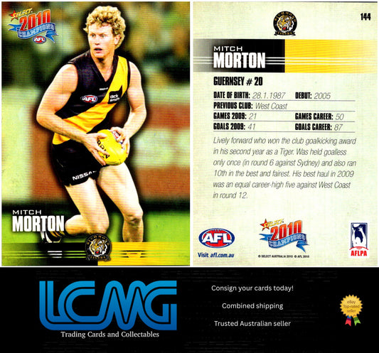 Card #  144 Mitch Morton  2010 AFL Champions