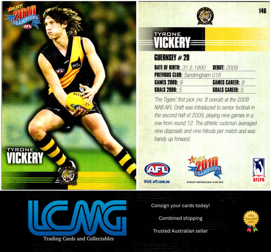 Card # 146 Tyrone Vickery  2010 AFL Champions