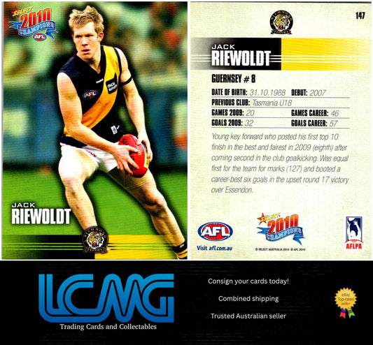 Card # 147 Jack Riewoldt  2010 AFL Champions