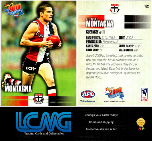 Card # 152 Leigh Montagna  2010 AFL Champions