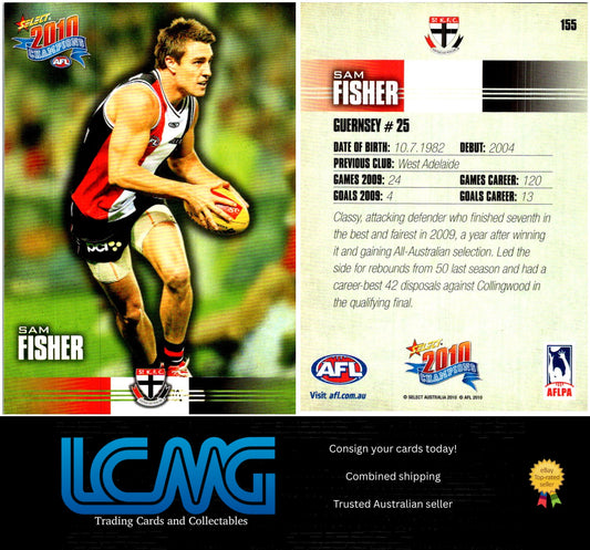 Card # 155 Sam Fisher  2010 AFL Champions