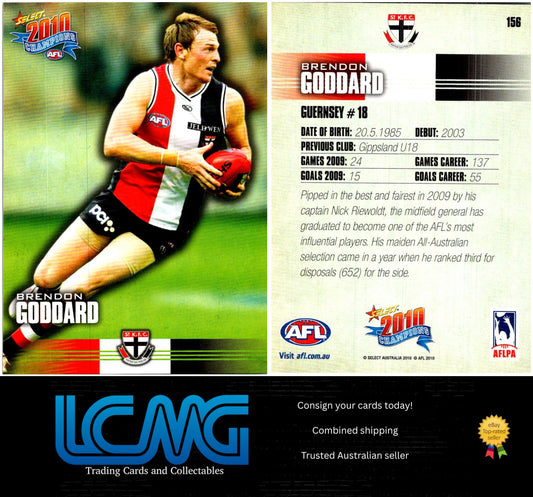 Card # 156 Brendon Goddard  2010 AFL Champions
