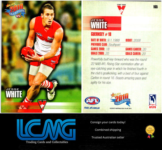 Card # 165 Jesse White  2010 AFL Champions