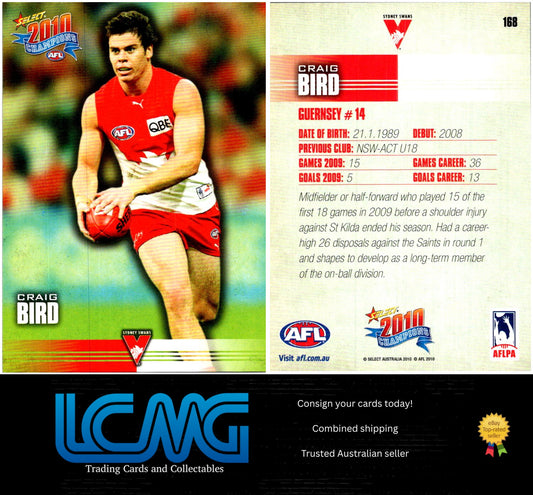 Card # 168 Craig Bird  2010 AFL Champions