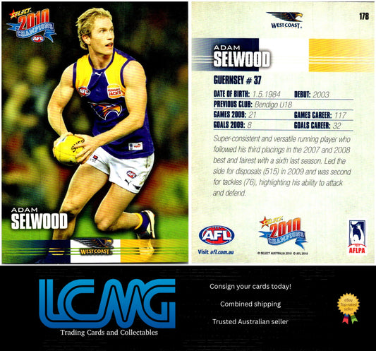 Card # 178 Adam Selwood  2010 AFL Champions