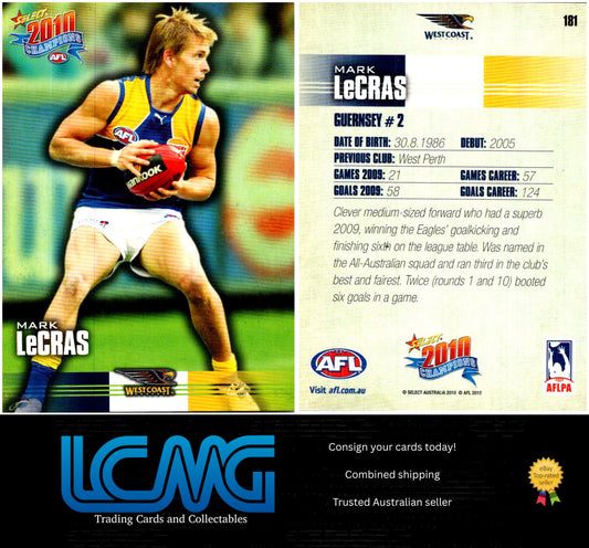 Card # 181 Mark LeCras  2010 AFL Champions