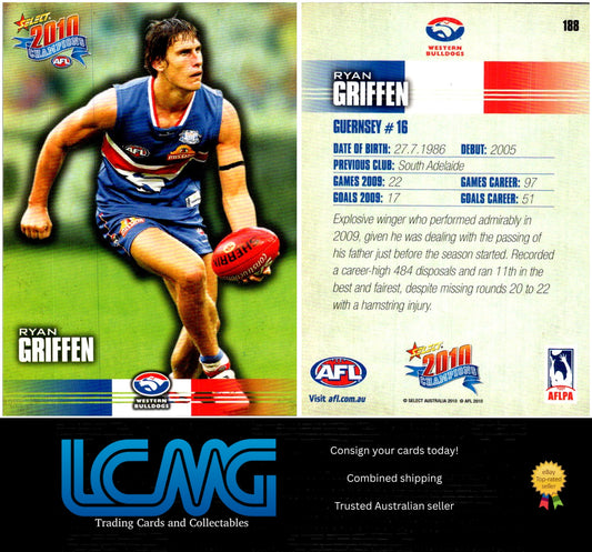 Card # 188 Ryan Griffen  2010 AFL Champions