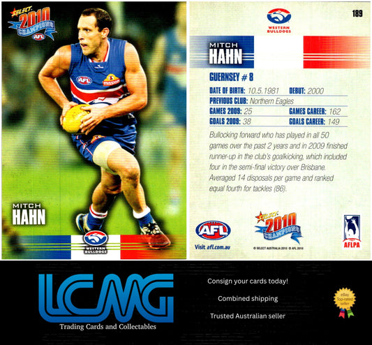Card # 189 Mitch Hahn  2010 AFL Champions