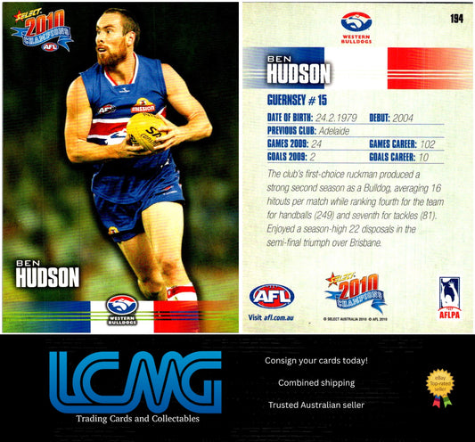 Card # 194 Ben Hudson  2010 AFL Champions